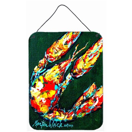Carolines Treasures Craw Baby On Green Crawfish Wall and Door Hanging Prints MW1194DS1216